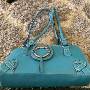 Blue handbag